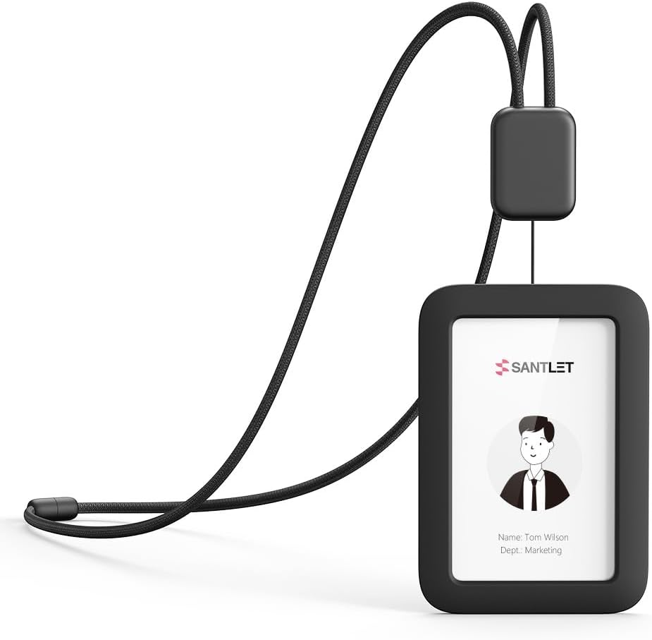 SANTLET Silicone ID Badge Holder