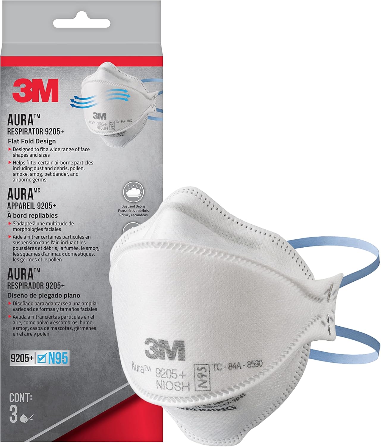 3M Aura Particulate Respirator 9205+ N95
